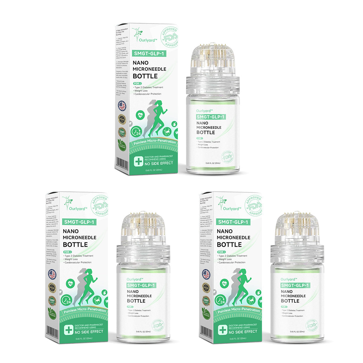 💧☘️Ourlyard™ SMGT-GLP-1 Nano-Microneedle Bottle （Zero Pain, 24/7 Release | Lose 20lbs FAST | 90% Sugar Drop | ）