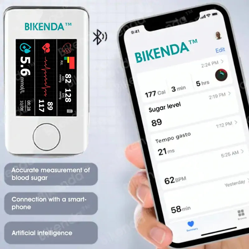 🏬Official Store | Bikenda™ A.M.A.-Approved Non-Invasive Blood Sugar Monitor [99.9% Accuracy]🏆