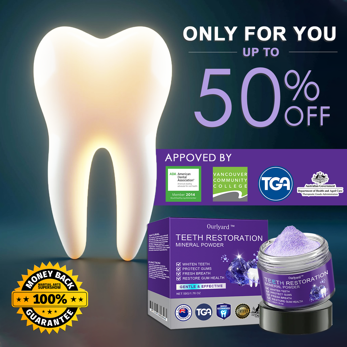 Official Store | Ourlyard™ Tooth Health Mineral Powder - TGA-Certified