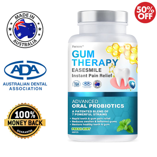 Furzero™ EaseSmile Gums Therapy & Pain Relief Probiotics Bee Venom Chicles 60PCS